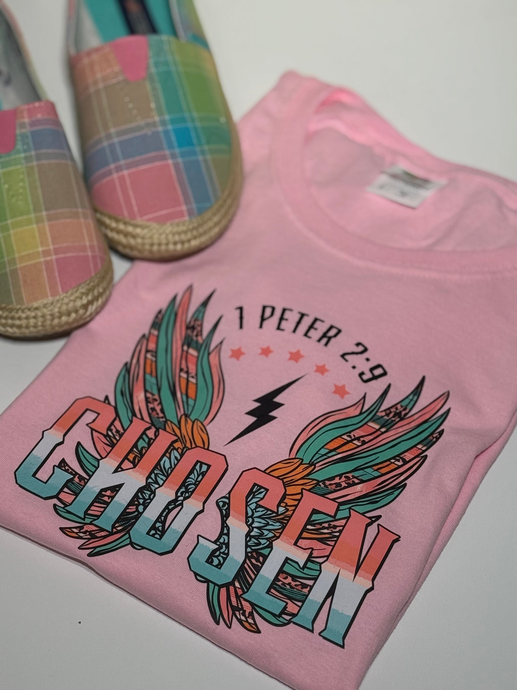 Chosen Bible Verse T-Shirt, 1 Peter 2:9, DTF Print Top