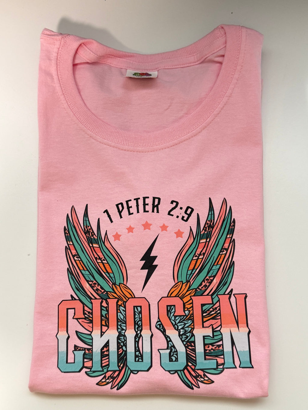 Chosen Bible Verse T-Shirt, 1 Peter 2:9, DTF Print Top