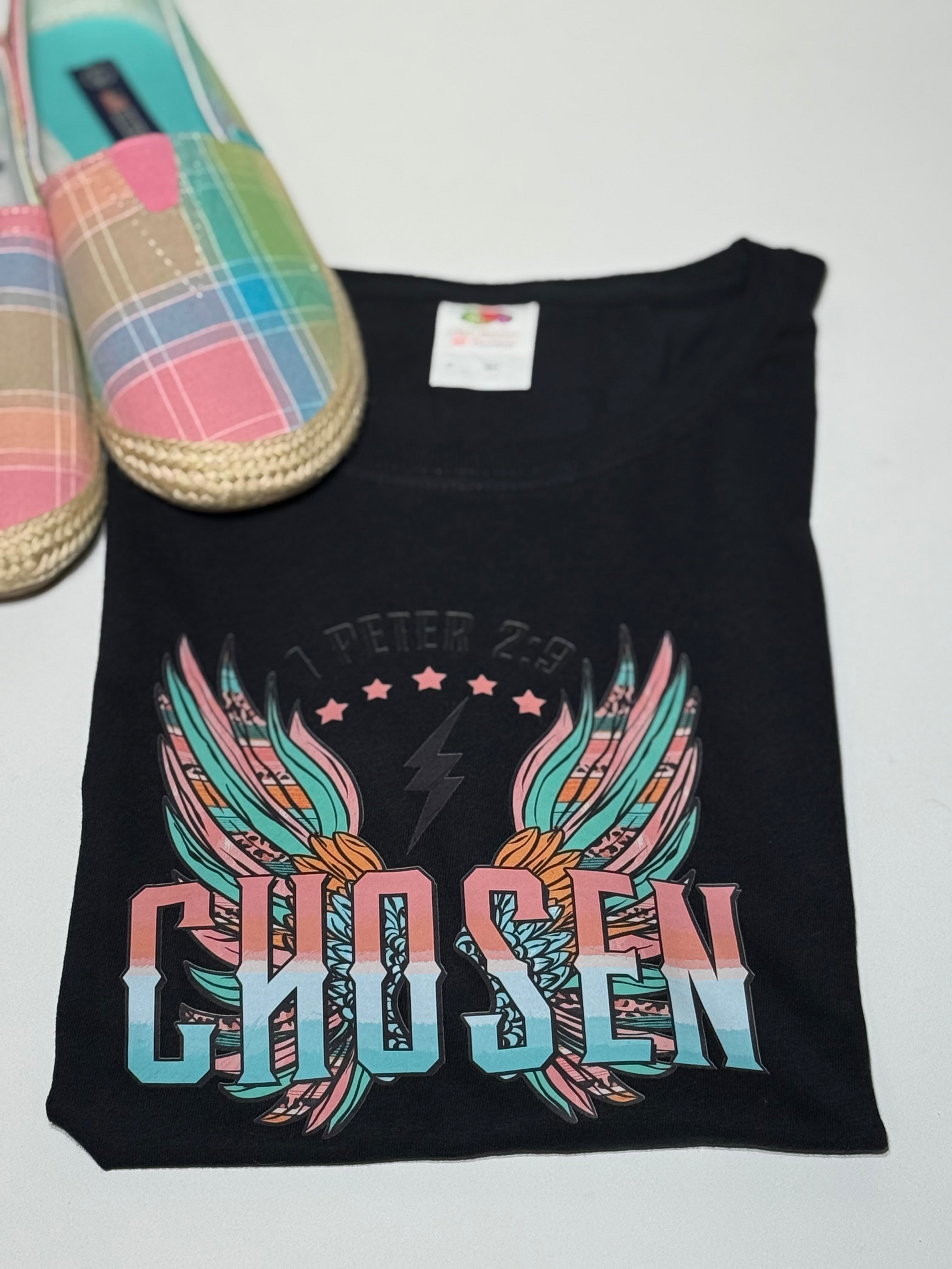 Chosen Bible Verse T-Shirt, 1 Peter 2:9, DTF Print Top
