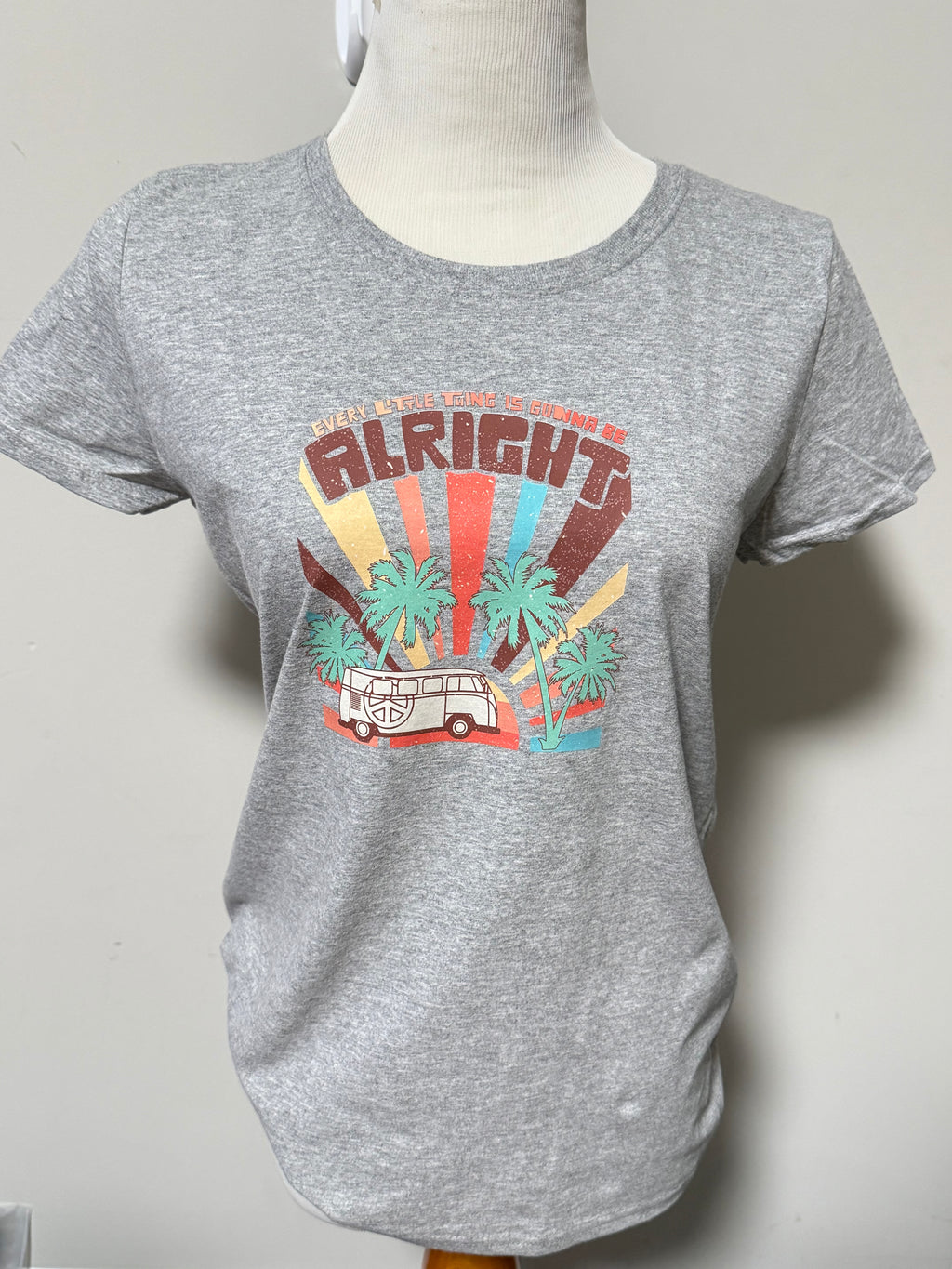 Retro Van Palm Tree T-Shirt, Colorful Beach Vibes Tee
