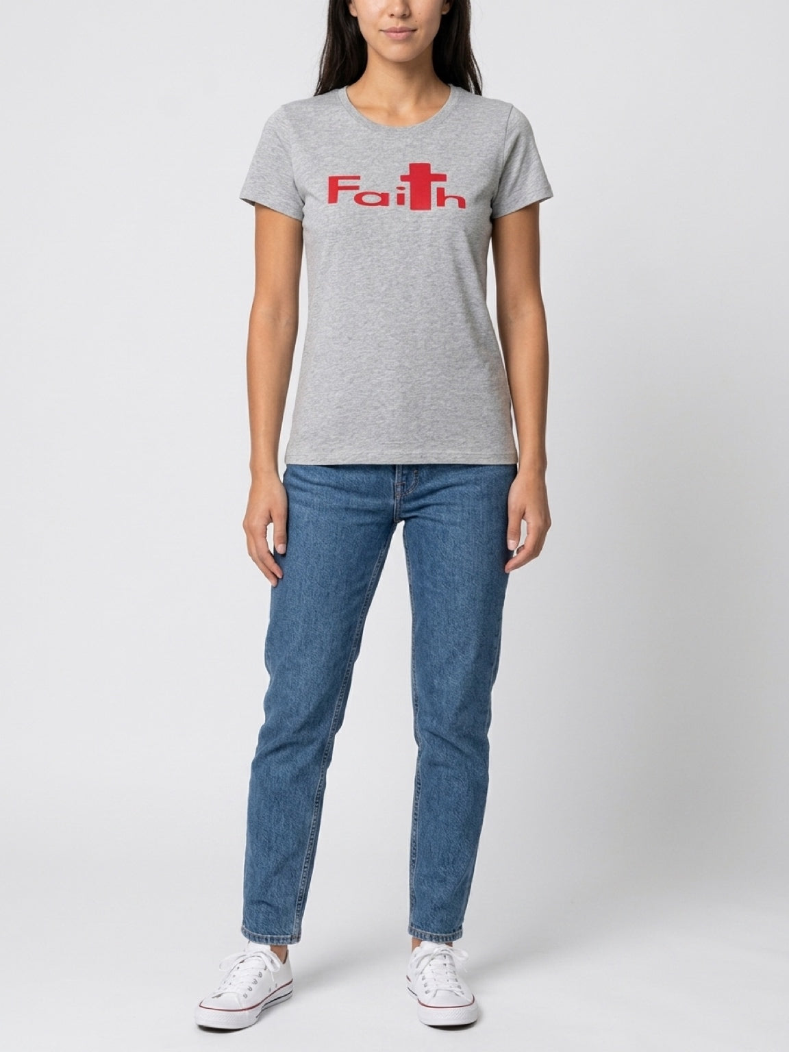 Faith T’shirt, Gray Tee, Faith Gray T’shirt, Vinyl T’shirt