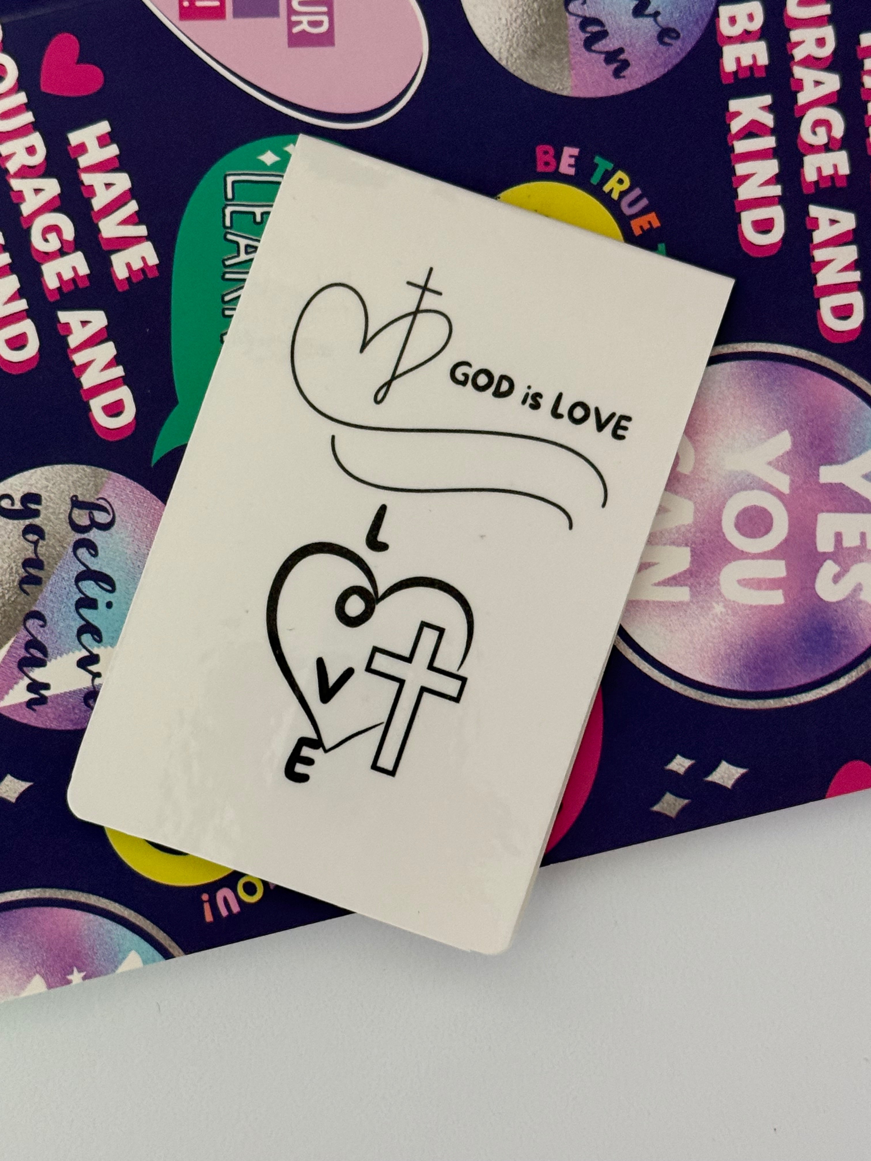 God is Love Bible Verse Bookmarks, Magnetic Bookmarks, Bookmarks Set