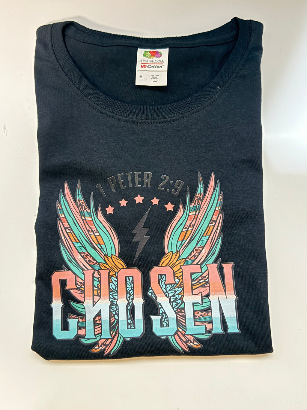 Chosen Bible Verse T-Shirt, 1 Peter 2:9, DTF Print Top
