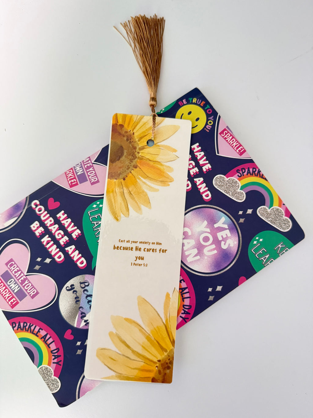 Bible Verse Magnetic Bookmarks, Sunflower Scripture Set, Cardstock Laminate Pages