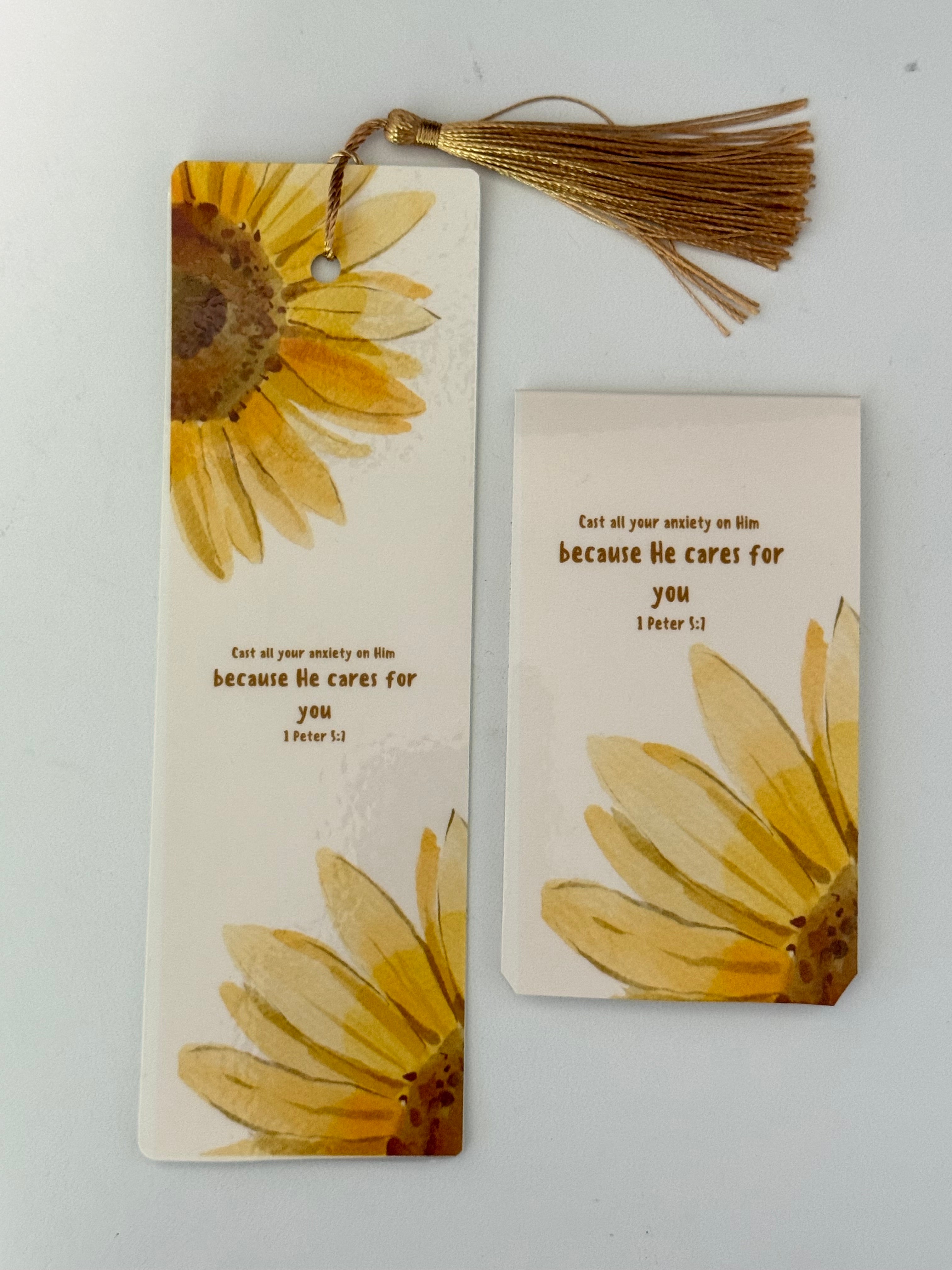 Bible Verse Magnetic Bookmarks, Sunflower Scripture Set, Cardstock Laminate Pages