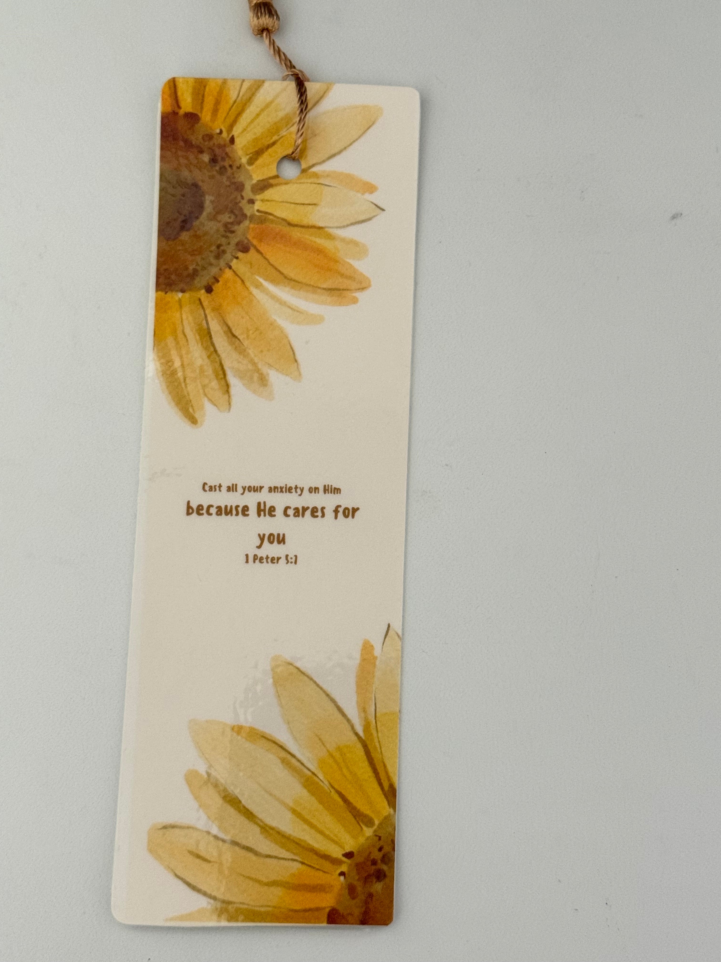 Bible Verse Magnetic Bookmarks, Sunflower Scripture Set, Cardstock Laminate Pages