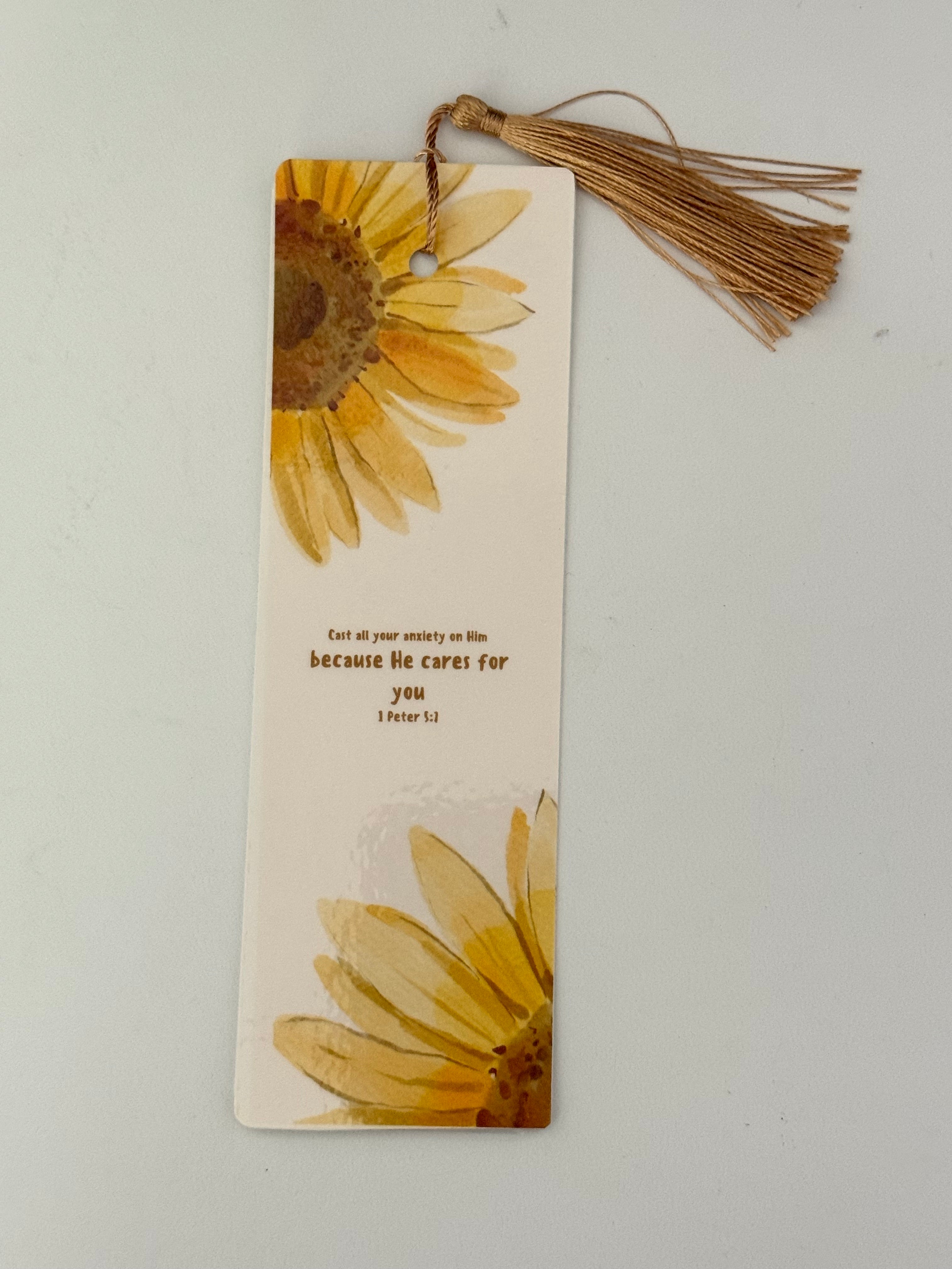 Bible Verse Magnetic Bookmarks, Sunflower Scripture Set, Cardstock Laminate Pages