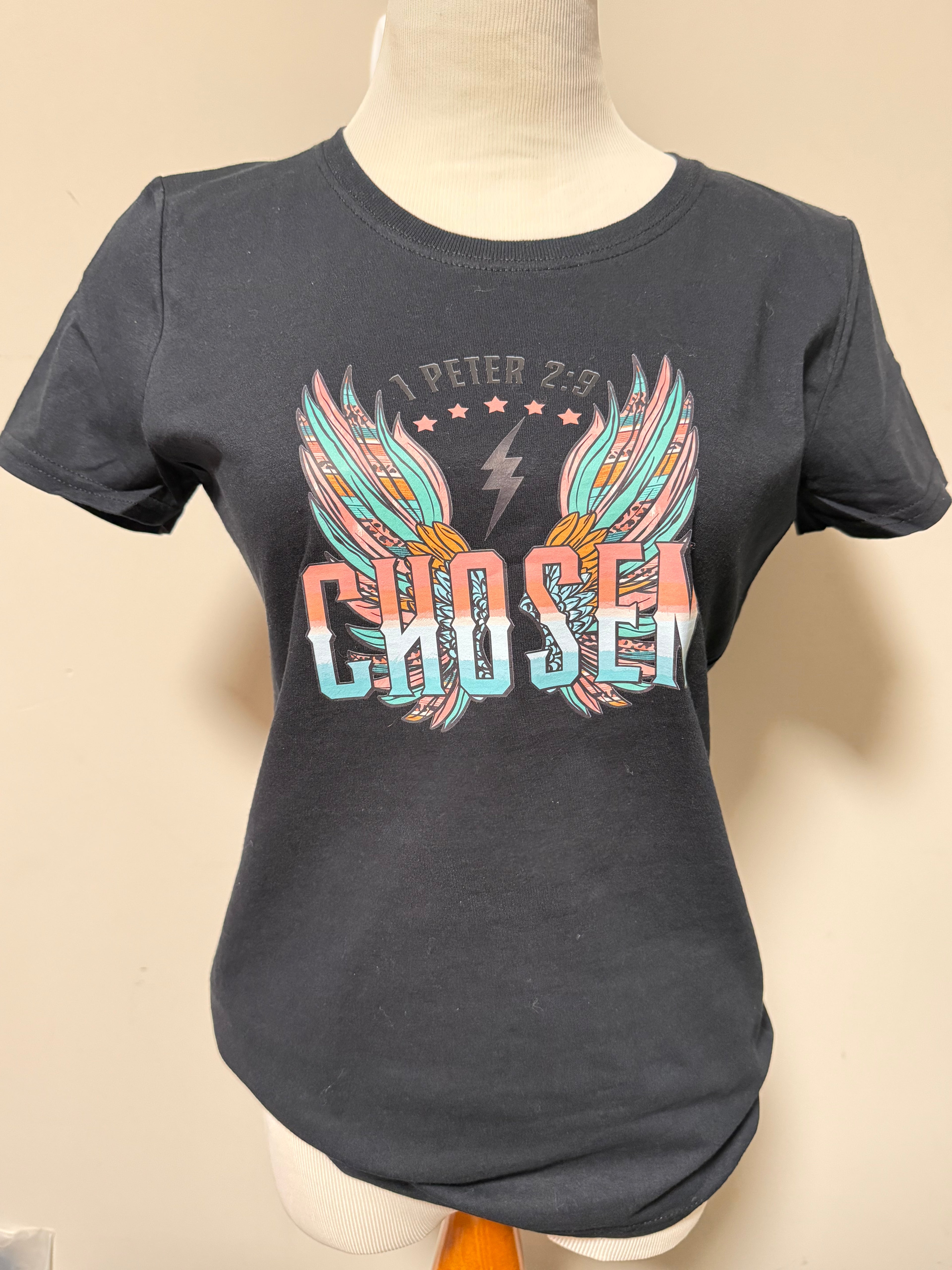 Chosen Bible Verse T-Shirt, 1 Peter 2:9, DTF Print Top